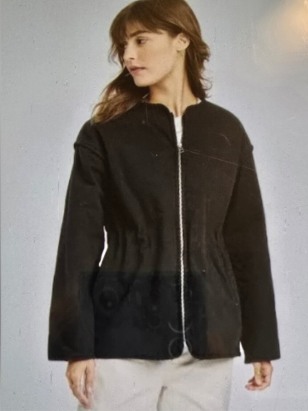 Universal Thread Black Zip-Up Bomber Jacket